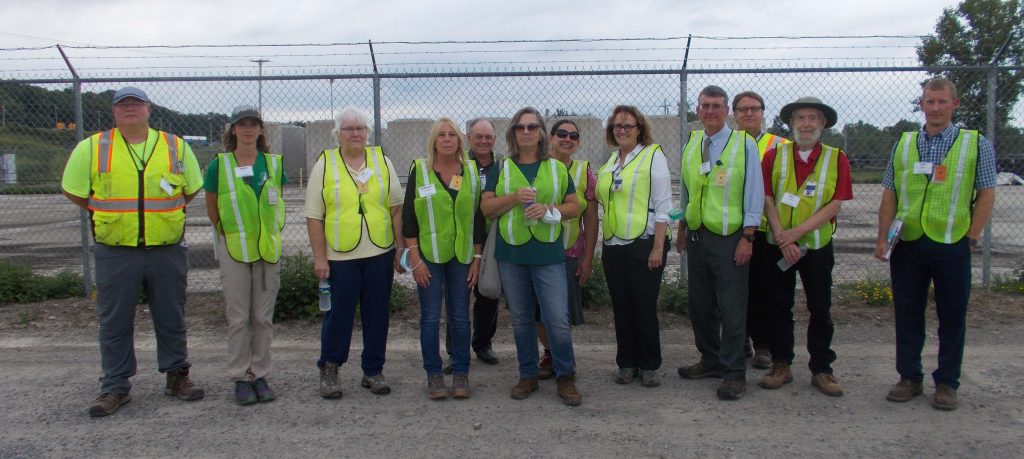 Citizen Task Force Members in front of High Level Waste Pad during July 27, 2022 site visit